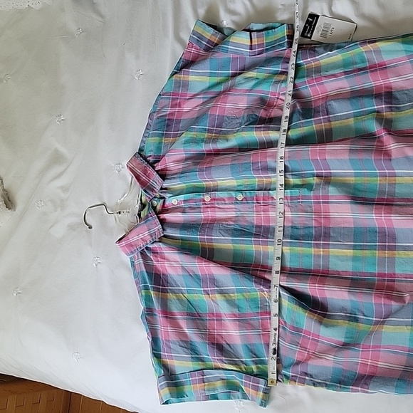 Chaps Women's Short Sleeve Pullover Plaid Shirt- Size 1X- New! - Picture 6 of 9